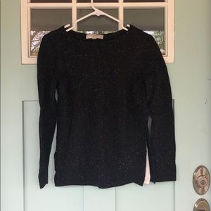 Heathered Black Sweater LOFT
